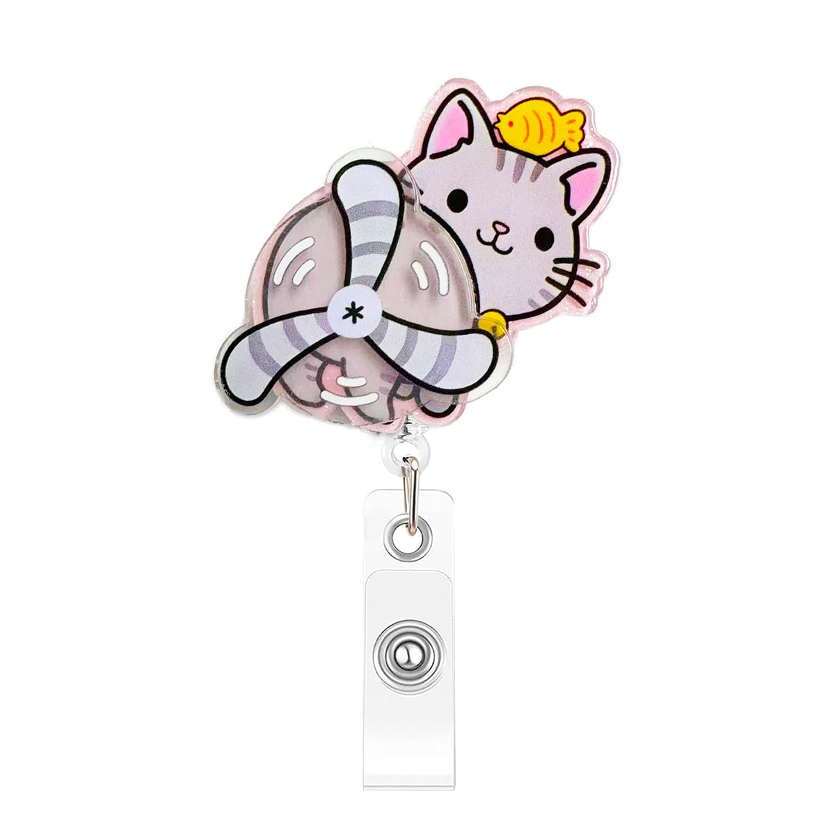 Yellow Sunflower Butterfly Badge Clip Cute Funny Badge Reels Retractable Name Badge Reel Glitter Badge Clip Summer Retractable Badge Holders Id Badge Reel for Nurse Doctor Student Office Gifts