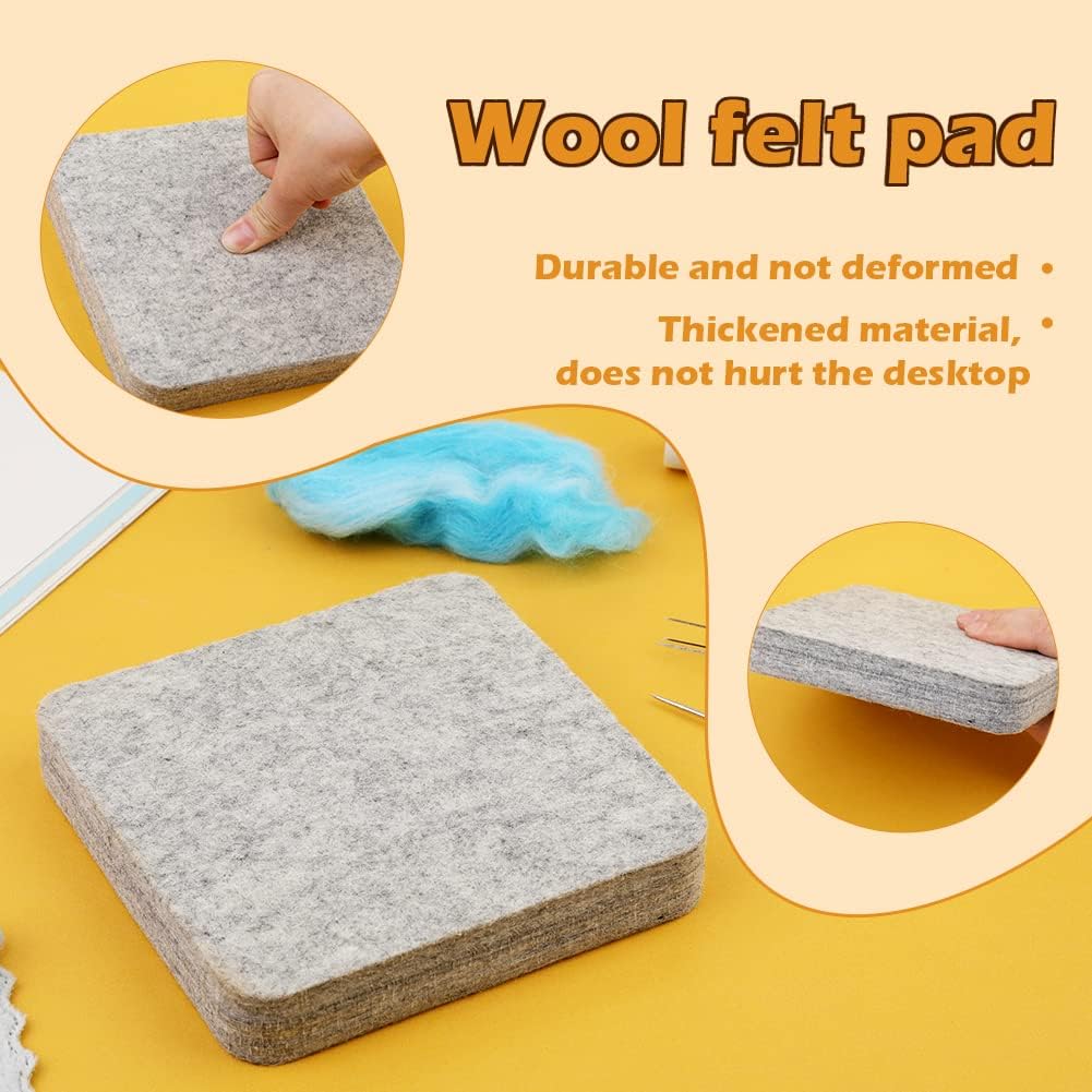 SOCNITC 99 Pcs Needle Felting Kit with 3 Sizes Felting Needles and Pad