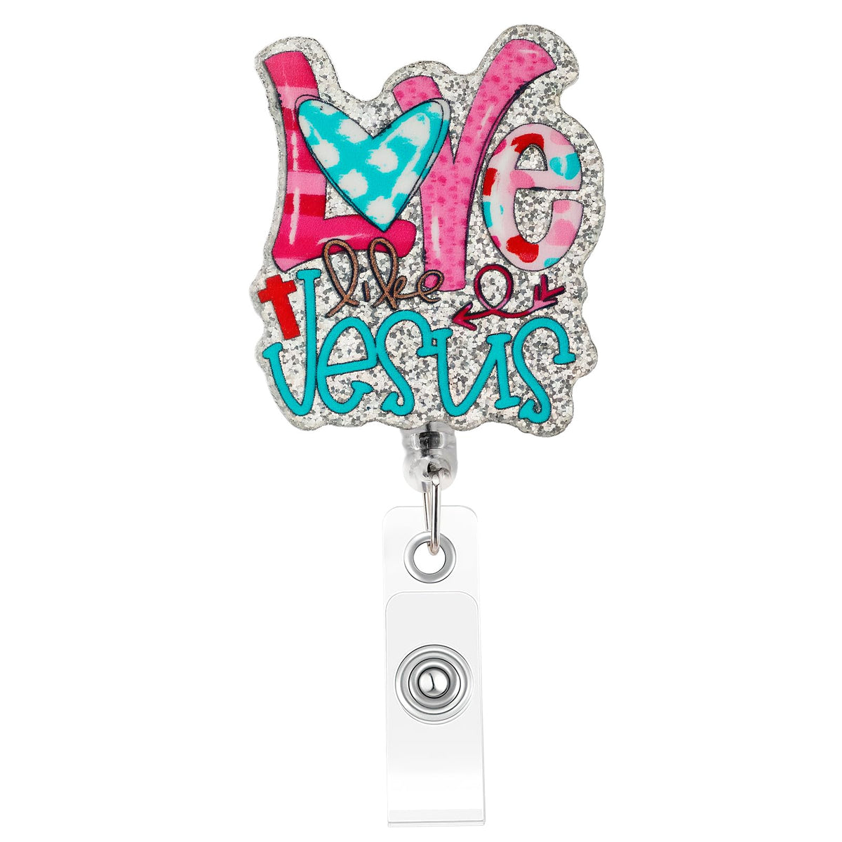 Funny Colorful Cat Nurse Badge Reel, Cute Retractable Work Badge Holder