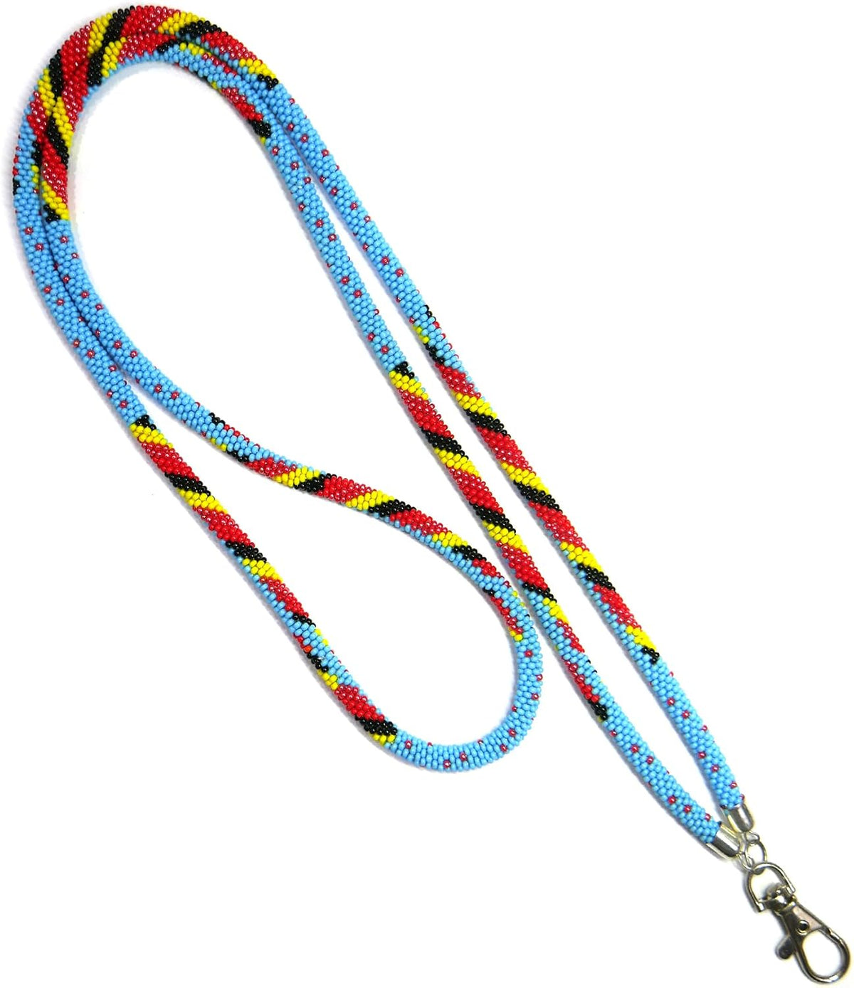 Handmade Native American style beaded badge ID card holder