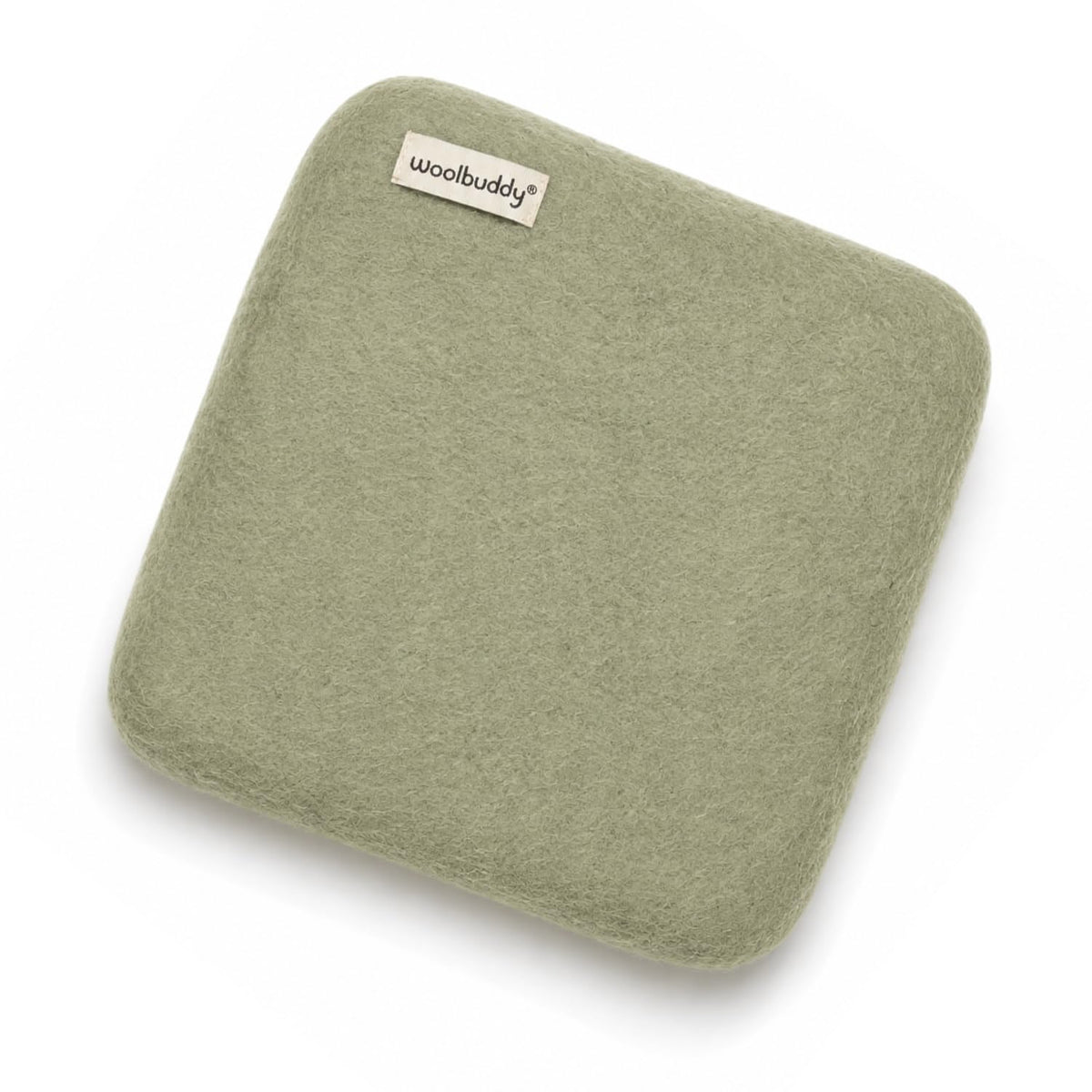 Woolbuddy Needle Felting Mat 10 x 10 x 1.5 Inch (Olive), Pure Wool Felt Pad