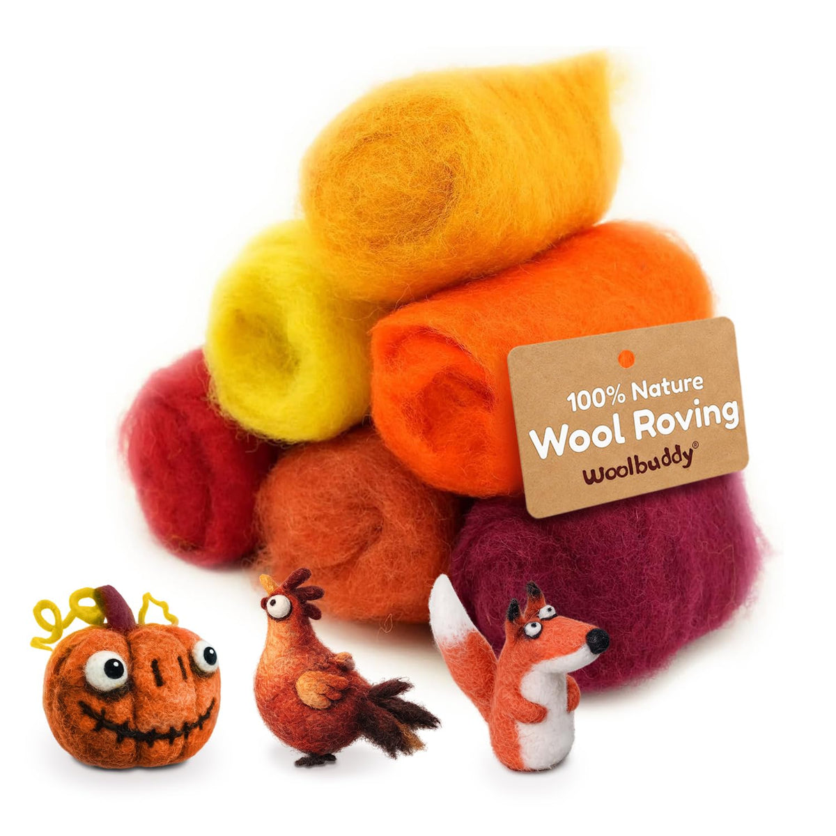 Woolbuddy Needle Felting Kit 40 Colors Wool Roving for Adults & Beginner