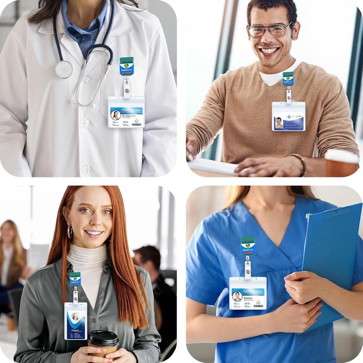 Sana Sana Colita De Rana Funny Badge Reel, Retractable RN Nurse ID Holder
