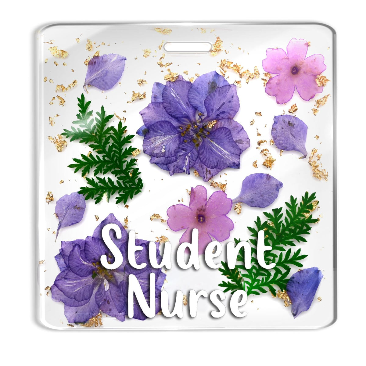Custom Nurse Badge Personalized Name Pin, Purple, LPN