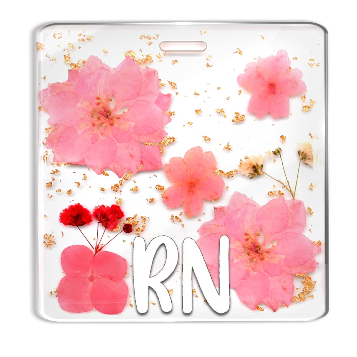 Custom Nurse Badge Personalized Name Pin, Pink, Student