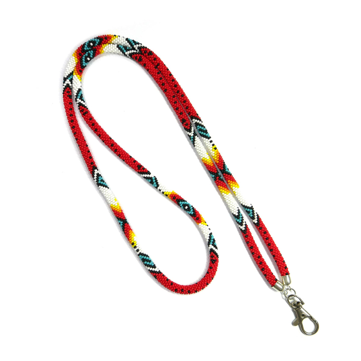 Handmade Native American style beaded badge ID card holder