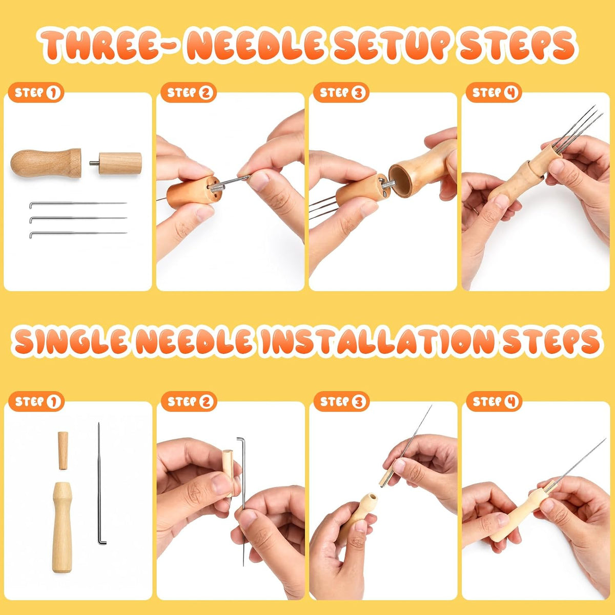 26-Piece Needles Felting kit Tools Needles Wool Felting Soft Needle Felting Pad with 2 Sizes Felting Needles for Needle Felting Craft DIY