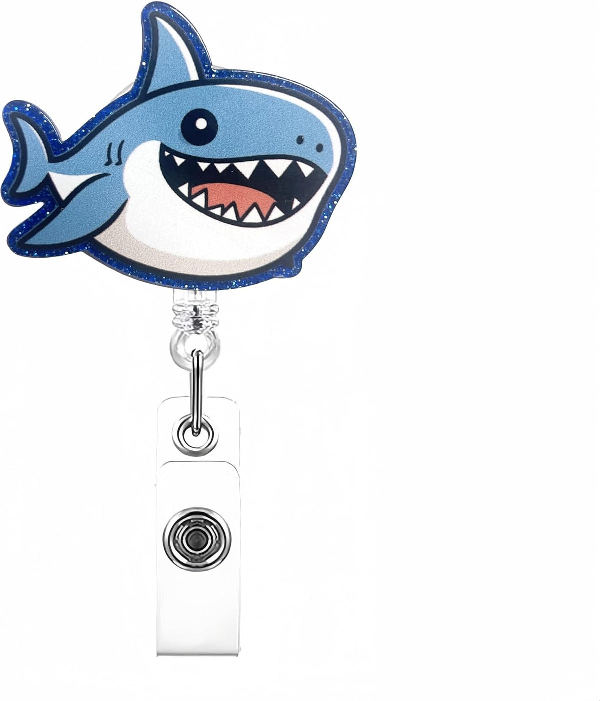 Retractable Badge Reel, Cute Badge Reels for Nurse Badge Holder with Alligator Clip for Doctor Teacher Shark
