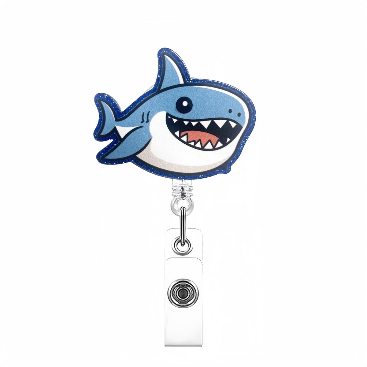Retractable Badge Reel, Cute Badge Reels for Nurse Badge Holder with Alligator Clip for Doctor Teacher Shark
