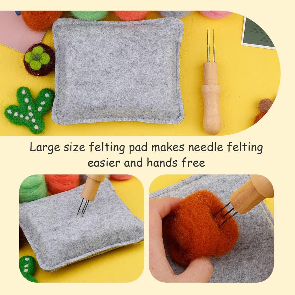 WONVOC Needle Felting Pad, Needle Felting Mat with Needles
