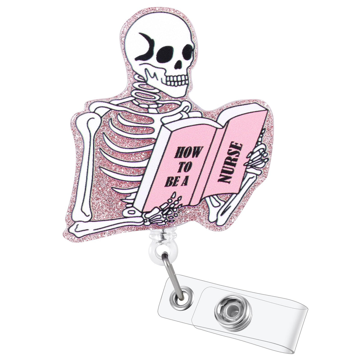 Funny Turtle Nurse Badge Reel, Cute Retractable Work Badge Holder