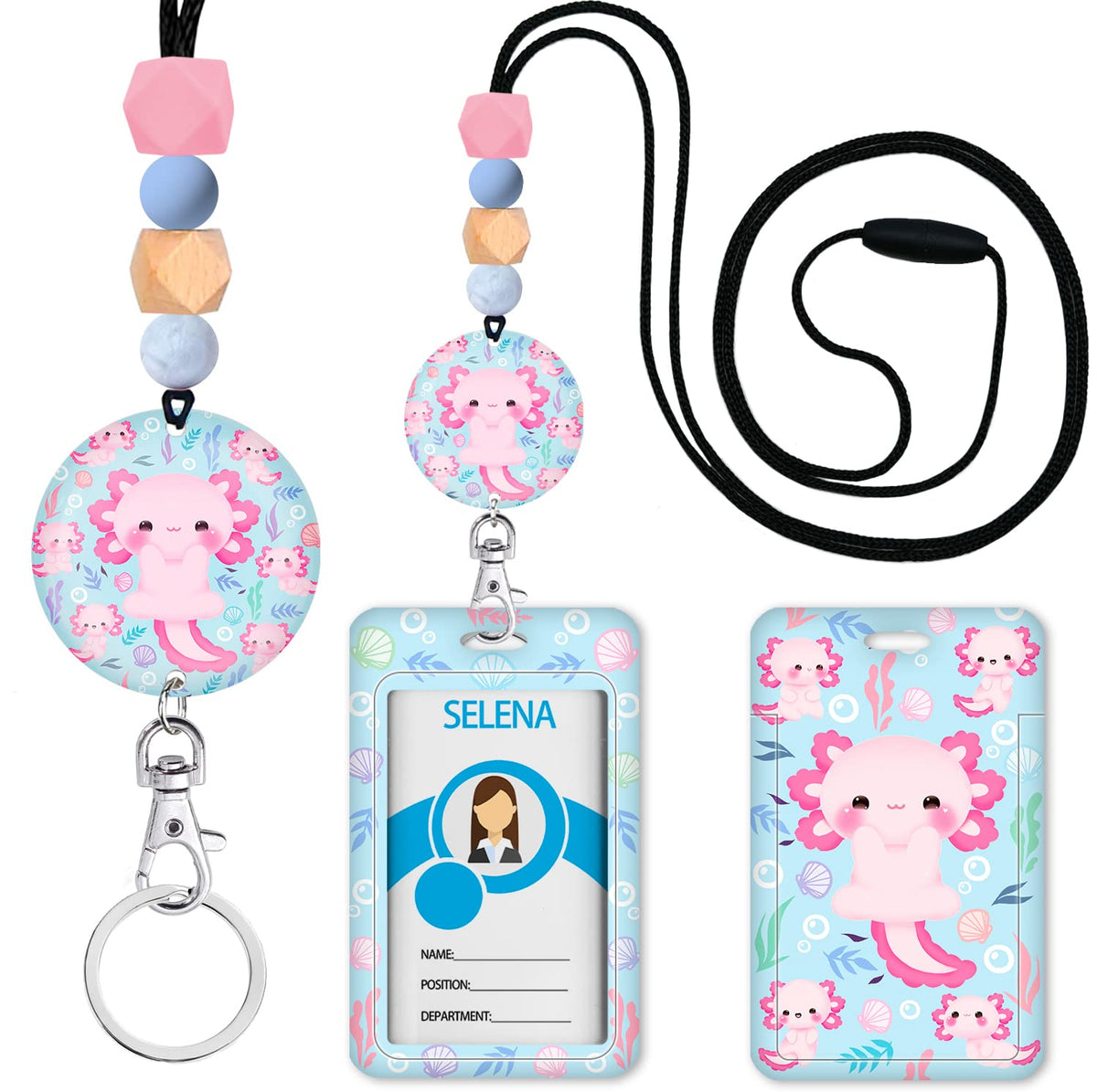 Teacher Lanyards for ID Badges, Breakaway Handmade, Be Kind Heart