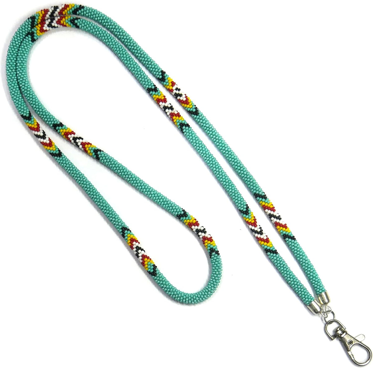 Handmade Native American style beaded badge ID card holder