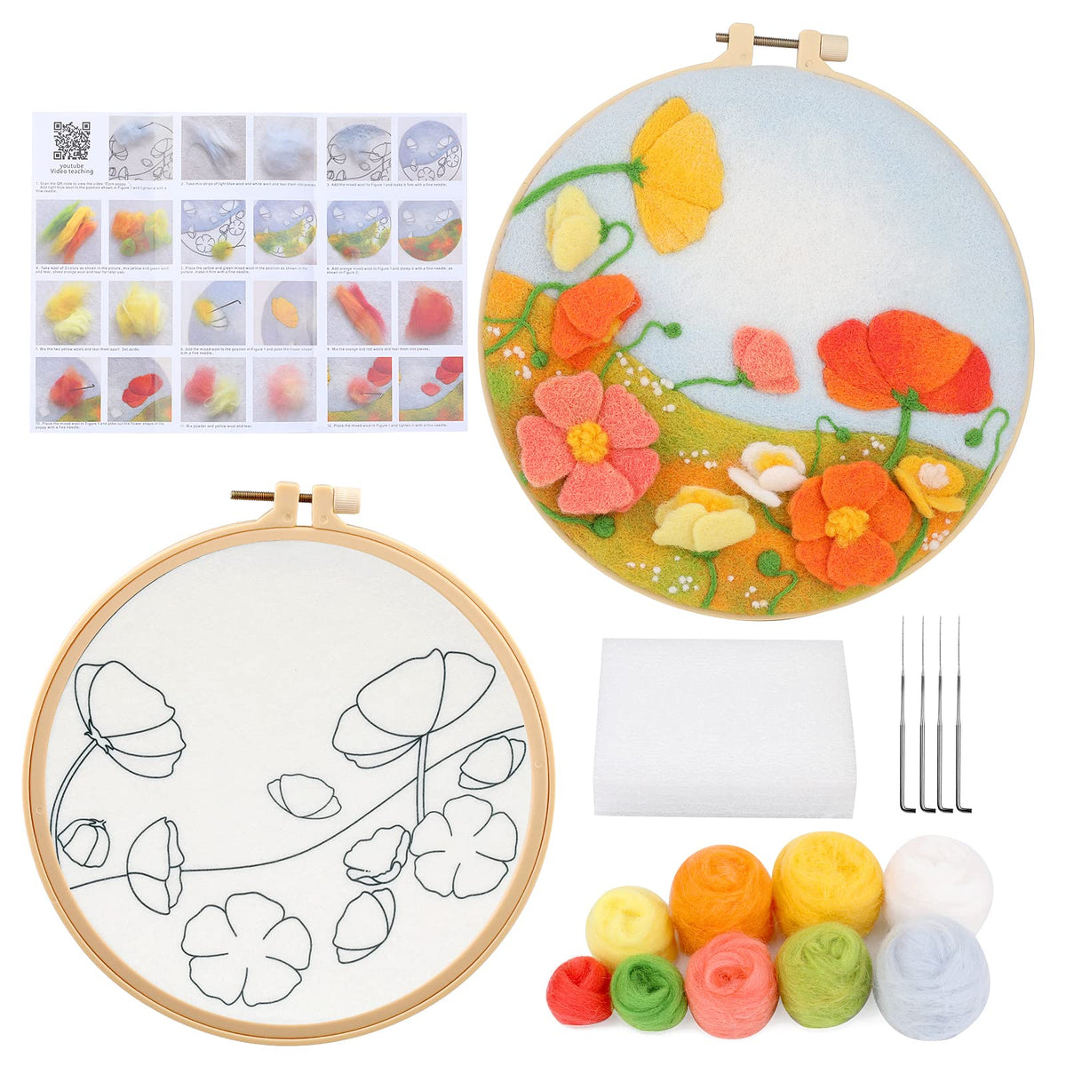 Mayboos Needle Felting Starter Set, Felting Supplies for Beginners