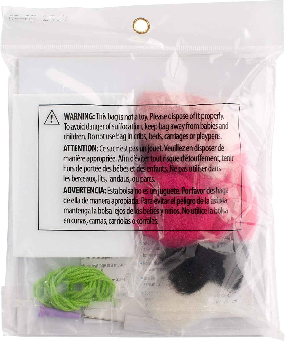 Dimensions Flamingo Felt Animals Needle Felting Craft Kit, 4'' x 6''