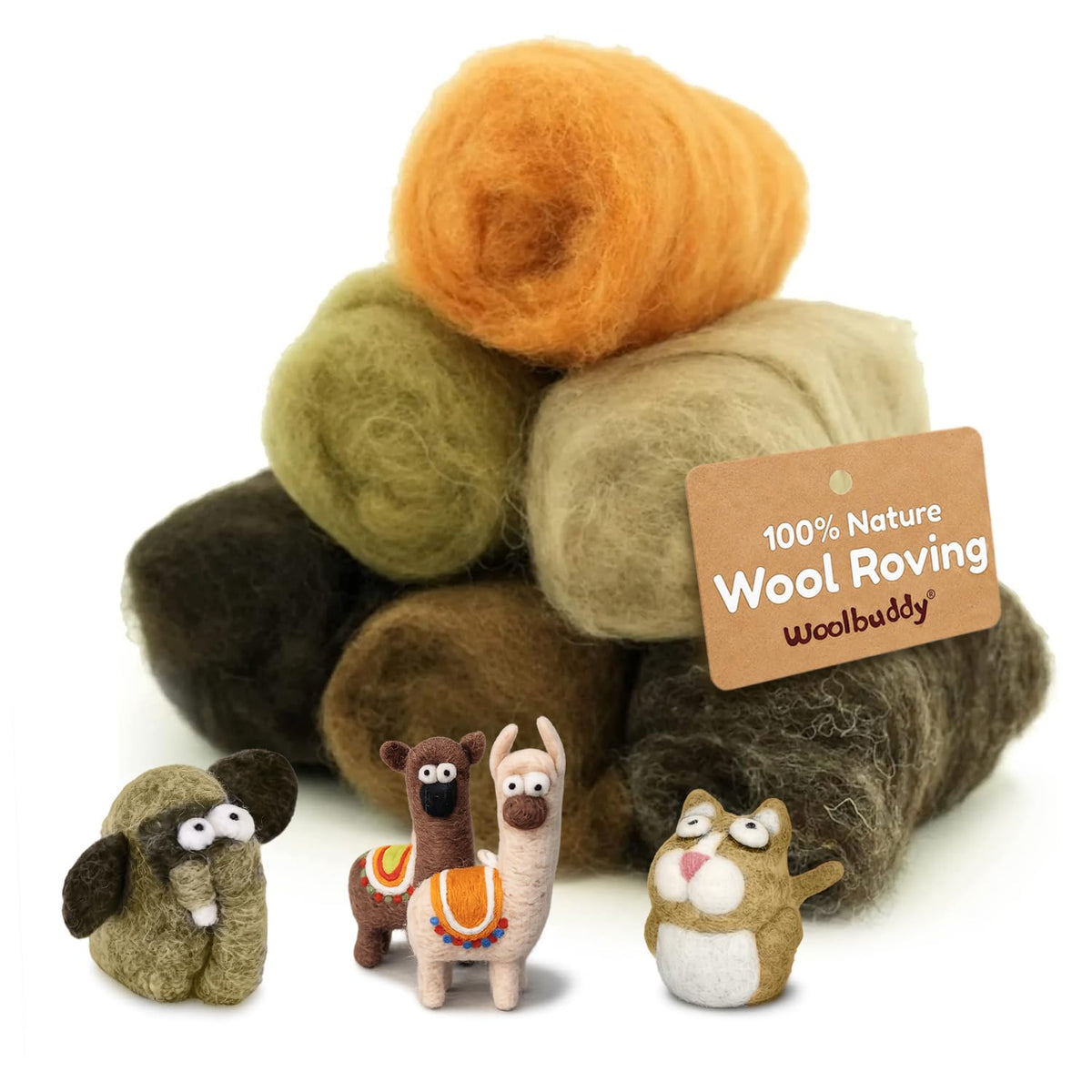 Woolbuddy Needle Felting Kit 40 Colors Wool Roving for Adults & Beginner