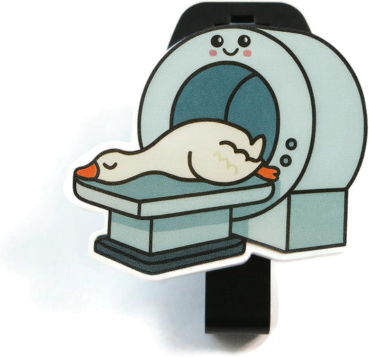 MRI Safe Badge Reel, Silly Goose in MRI Machine ID Badge Holder, MRI Tech