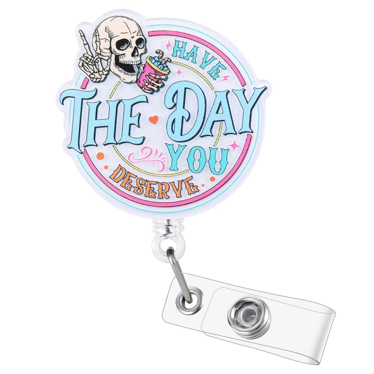 Sana Sana Colita De Rana Funny Badge Reel, Retractable RN Nurse ID Holder