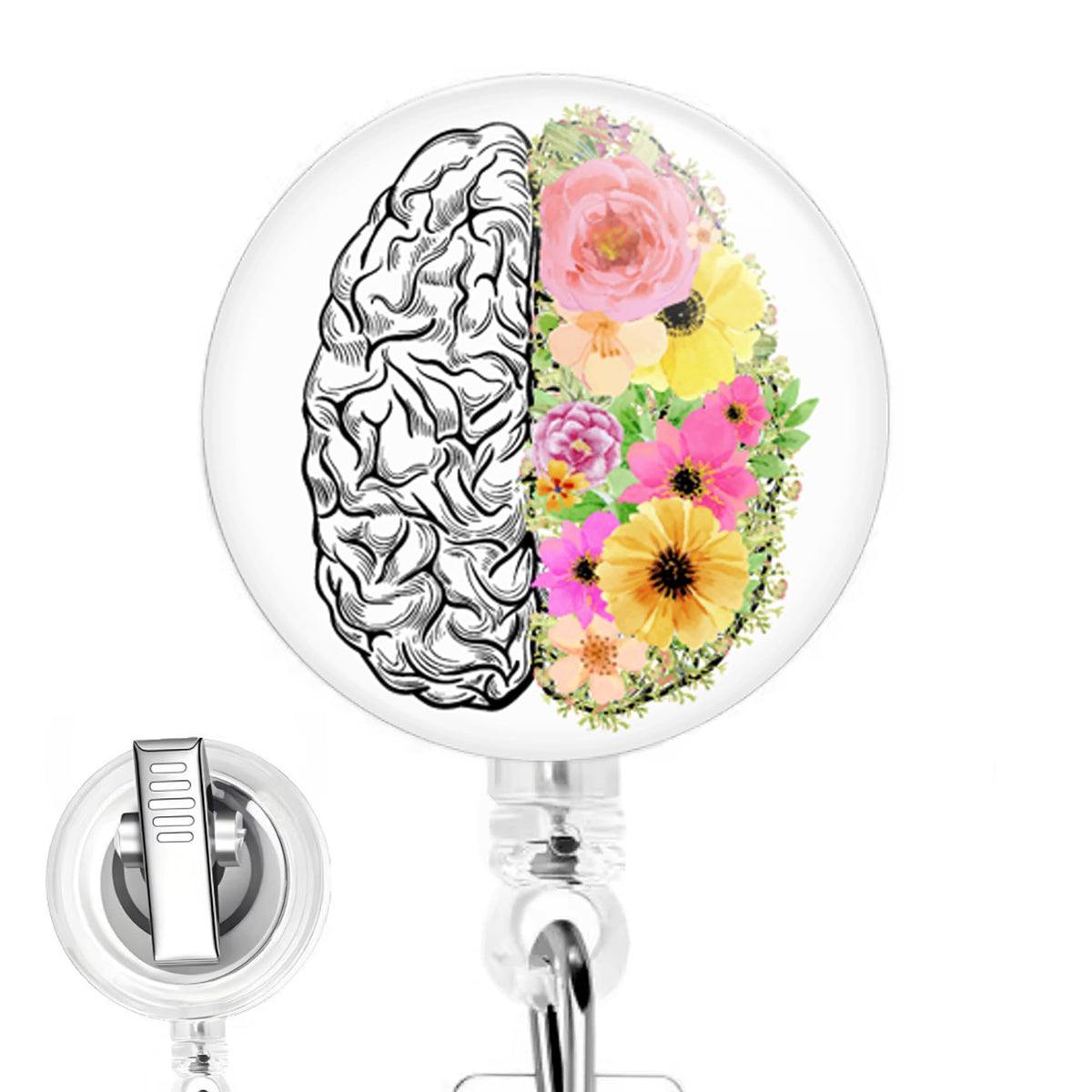 Blonde Cringe Doll Nurse Badge Reel – Cute Retractable ID Holder for Nurses, Nursing Students & Medical Staff – Fun Badge Clip for Work, Clinic, or Hospital
