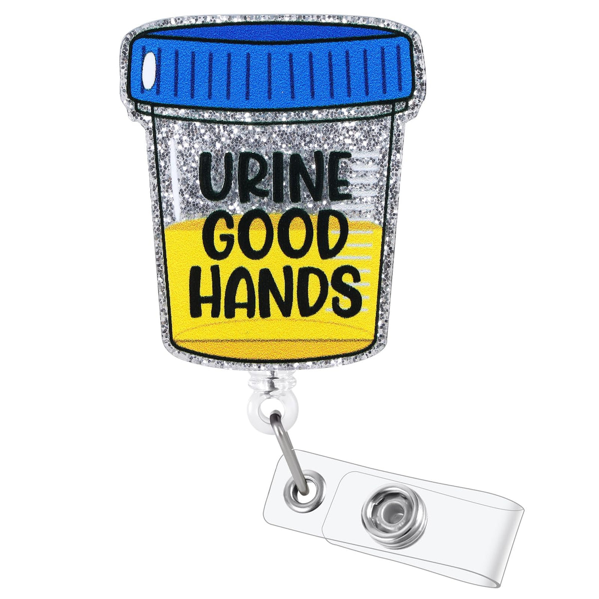 Sana Sana Colita De Rana Funny Badge Reel, Retractable RN Nurse ID Holder