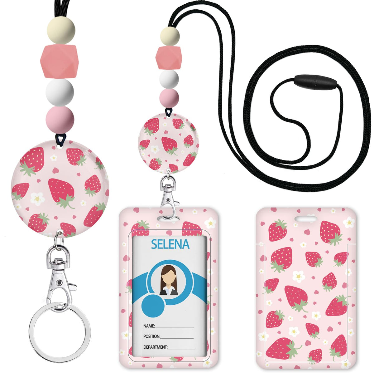 Teacher Lanyards for ID Badges, Breakaway Handmade, Be Kind Heart
