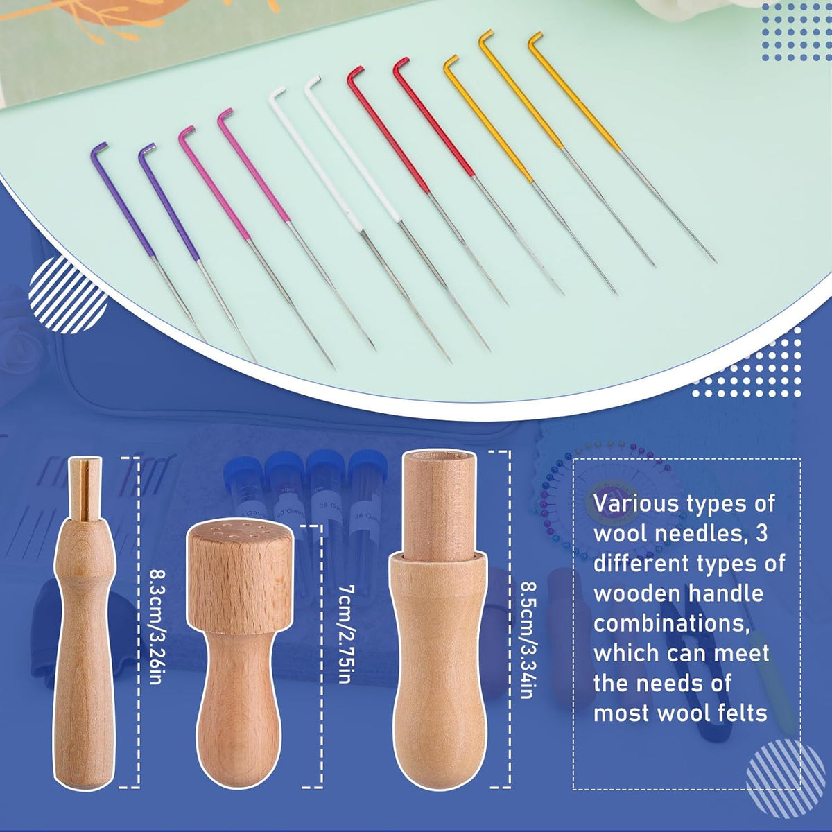 Mayboos Needle Felting Kit, 6"x6" Needle Felting Pad Tools