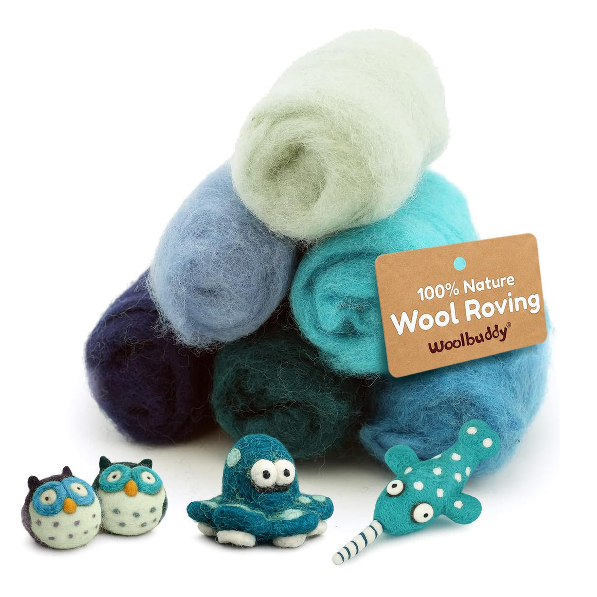 Woolbuddy Needle Felting Kit 40 Colors Wool Roving for Adults & Beginner