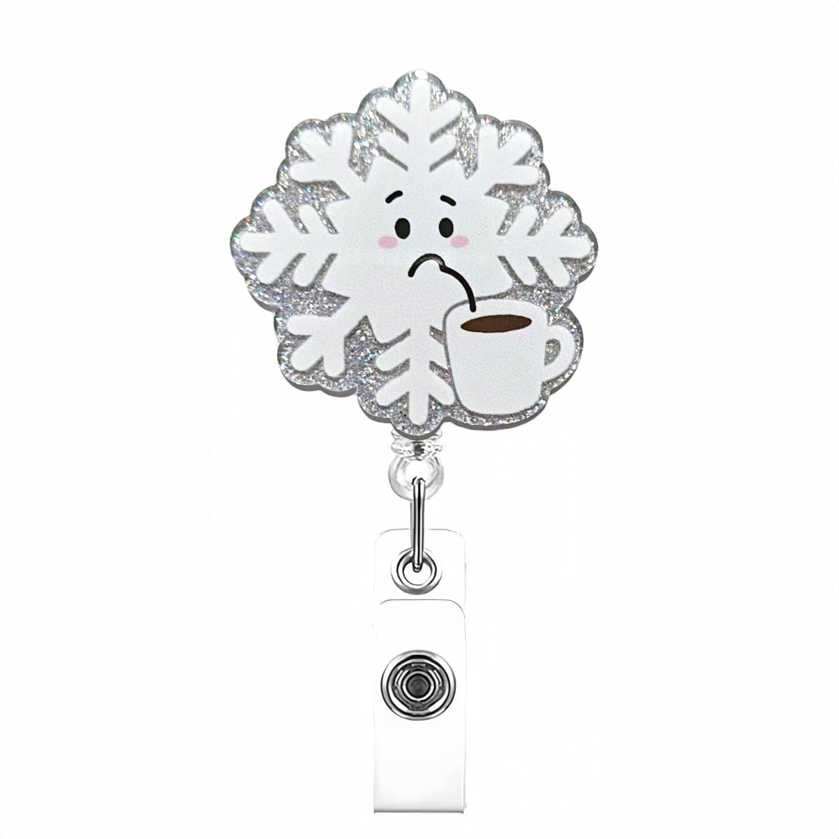 Yellow Sunflower Butterfly Badge Clip Cute Funny Badge Reels Retractable Name Badge Reel Glitter Badge Clip Summer Retractable Badge Holders Id Badge Reel for Nurse Doctor Student Office Gifts