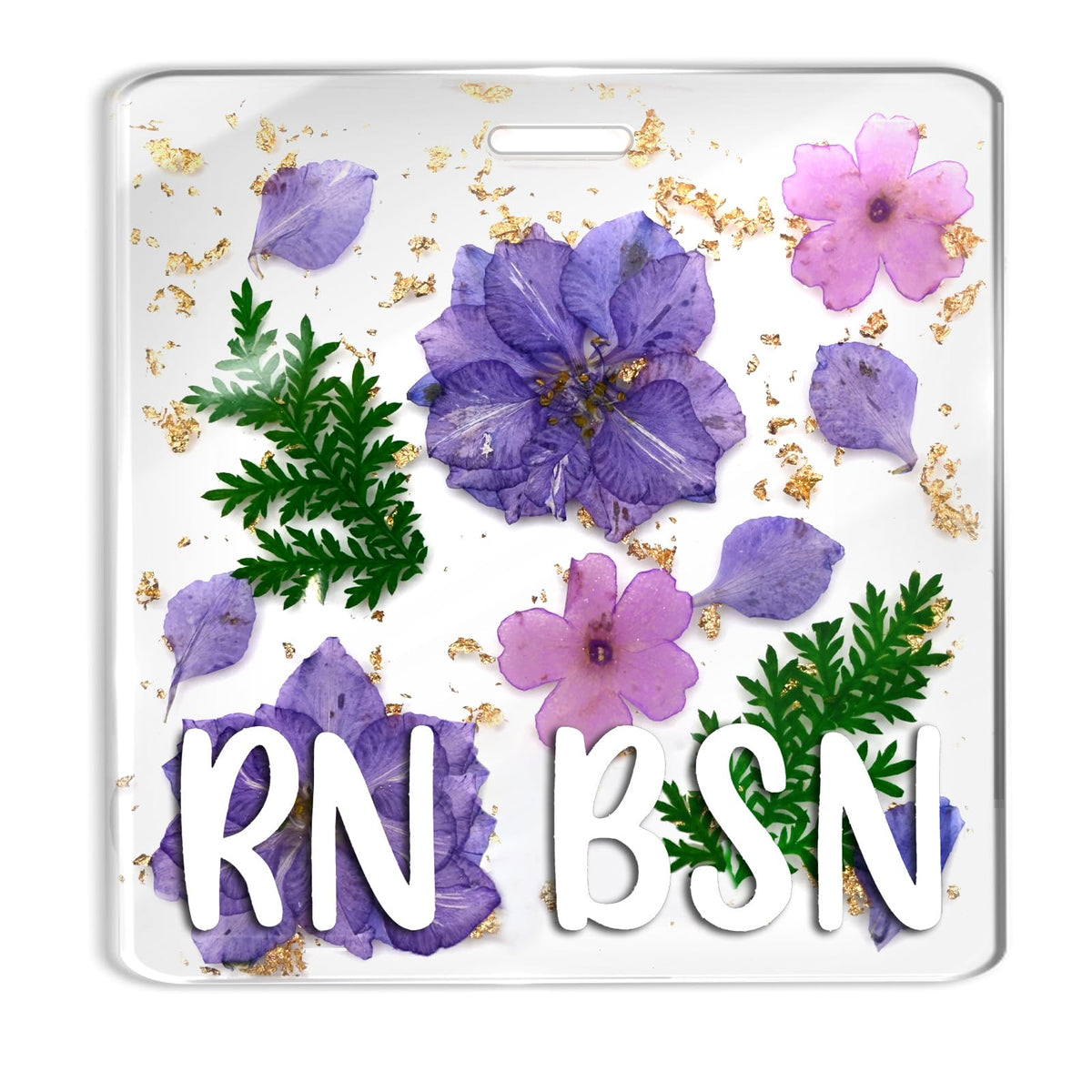 Custom Nurse Badge Personalized Name Pin, Red & Pink, Rn BSN
