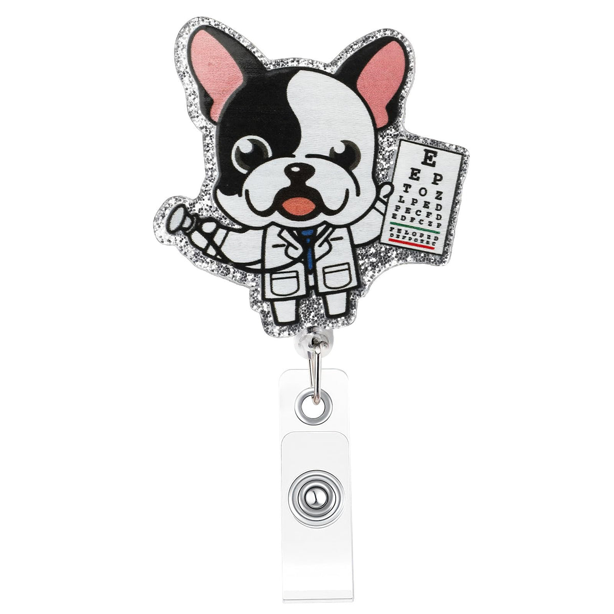 Funny Colorful Cat Nurse Badge Reel, Cute Retractable Work Badge Holder