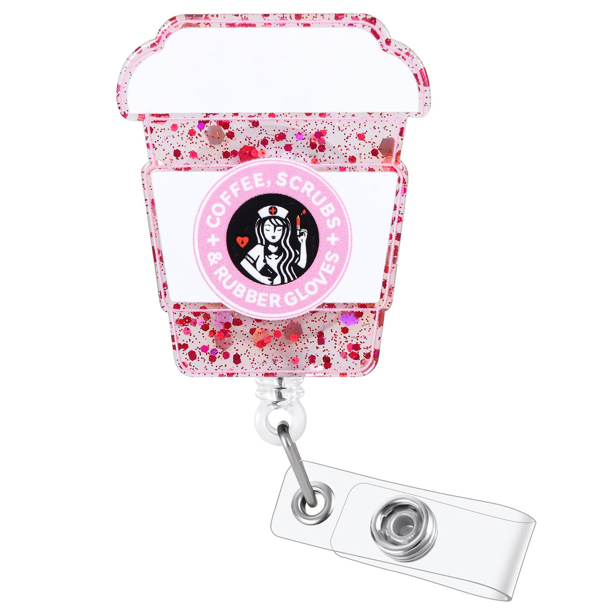 Funny Turtle Nurse Badge Reel, Cute Retractable Work Badge Holder