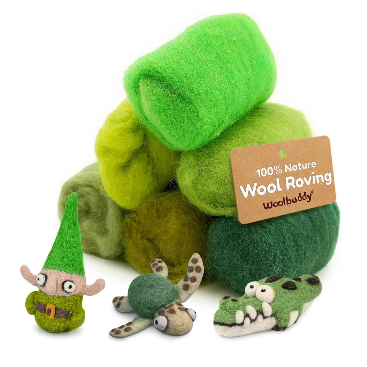 Woolbuddy Needle Felting Kit 40 Colors Wool Roving for Adults & Beginner