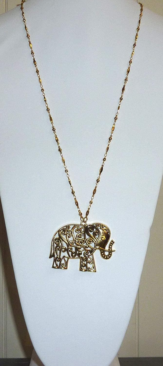 Hidden Hollow Beads GOLD Stainless Steel Strong Hand Made USA Women's 34" Necklace Lanyard, ID Badge Card Holder Teacher Nurse Keys