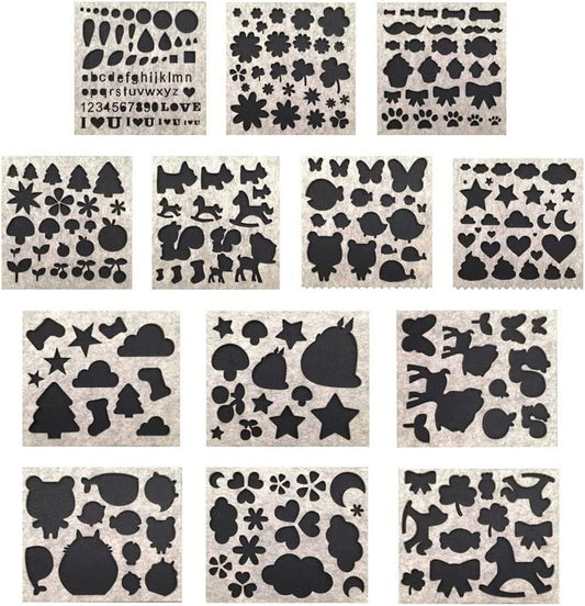 13Pack Floral/Animal Felt Molds, Needle Felting Stencils for Crafts