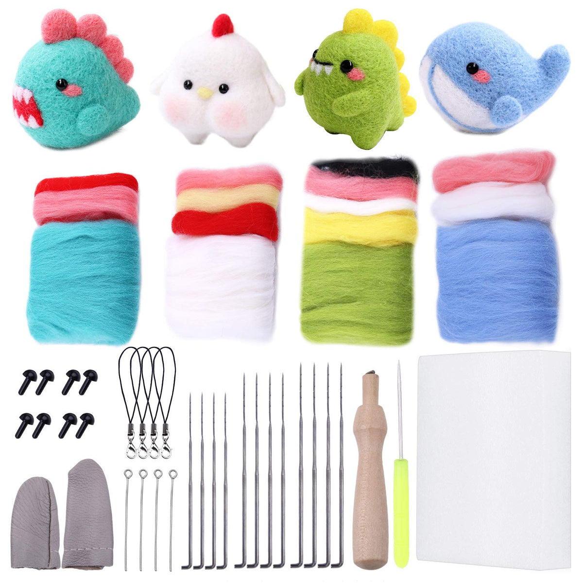 LOKUNN Needle Felting Kit, Cactus Needle Felting Starter Kit