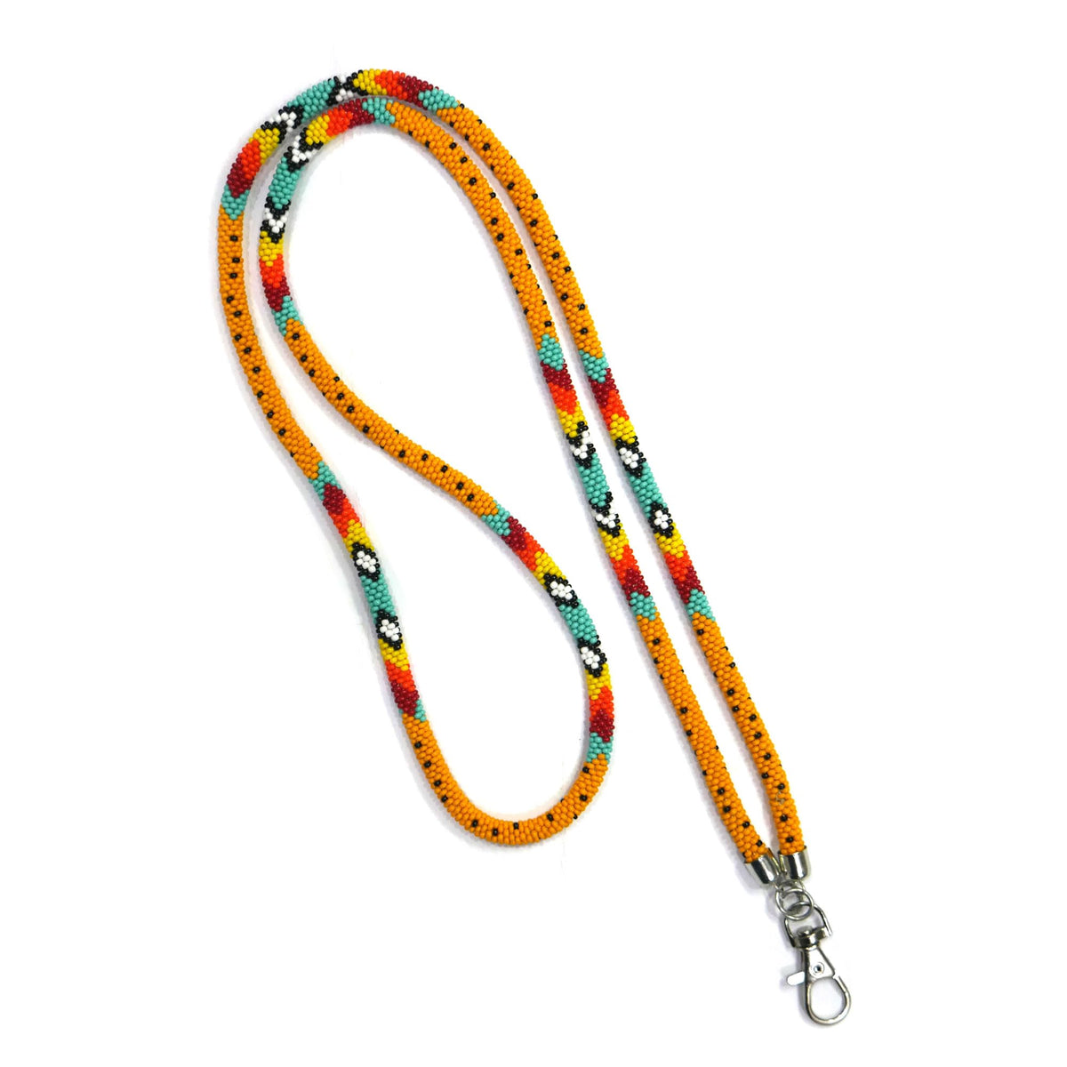 Handmade Native American style beaded badge ID card holder