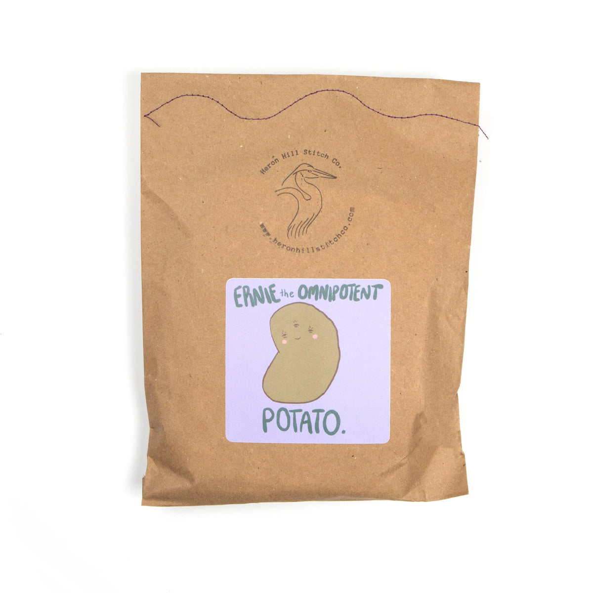 Ernie the Omnipotent Potato Wool Felt DIY Craft Kit - Unisex, Ages 5-6 With Adult Help, Ages 7+, Includes Sewing Needle, Thread, Craft Supplies, Cotton Stuffing, Instruction Booklet, 7 And Beyond