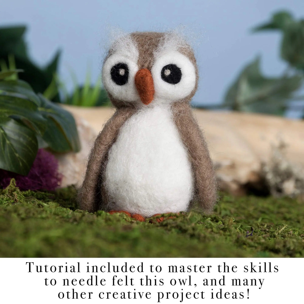 Complete Needle Felting Kit for Beginners - Wool, Needles, Pad & Leather Finger Guards - Complete USA Assembled Set