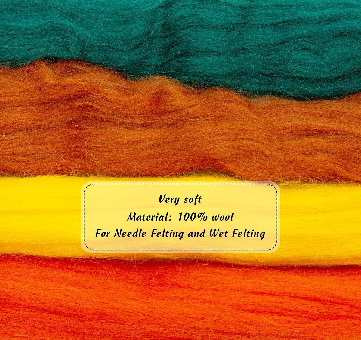 20 Colors Wool Roving 10g per, 7.05oz Total Needle FeltingWool DIY Craft