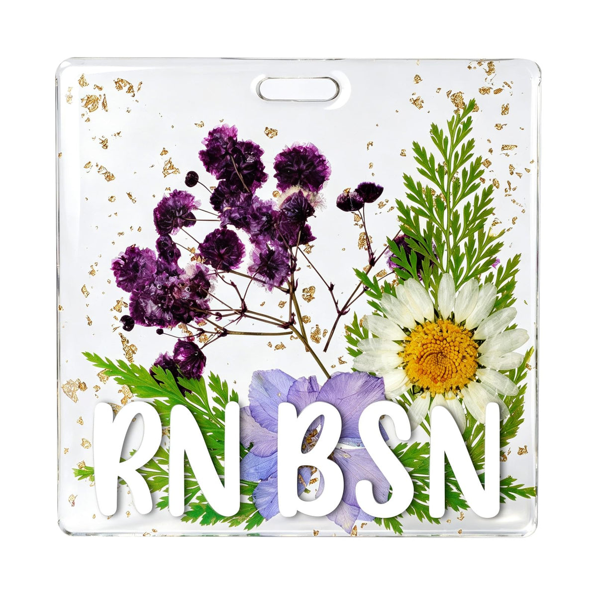 Custom Nurse Badge Personalized Name Pin, Purple, LPN