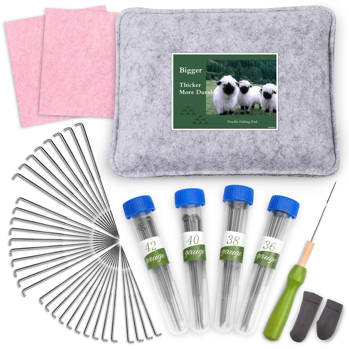 WONVOC Needle Felting Pad, Needle Felting Mat with Needles