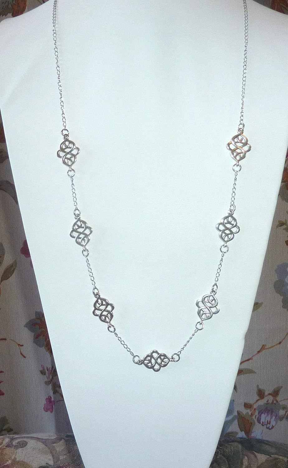 Hidden Hollow Beads Stainless Steel Strong Hand Made USA Women's 34" Necklace Lanyard, ID Badge Card Holder Teacher Nurse Keys
