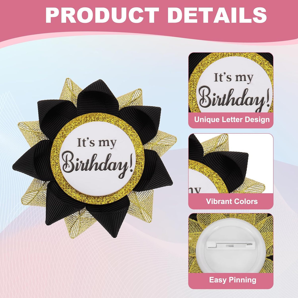 MECCANIXITY Handmade It's My Birthday Button Happy Birthday Pin Funny Badge