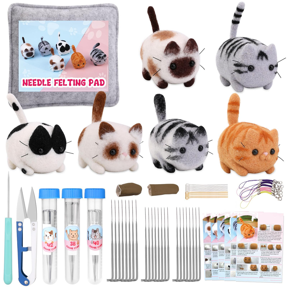 UOOU Needle Felting Kit, Mushroom Wool Felting Kit with Felted Supplies