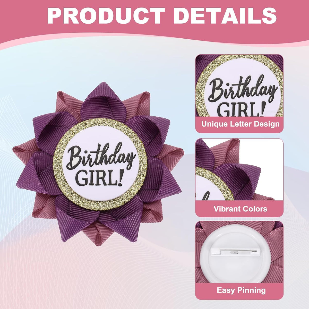 MECCANIXITY Handmade Birthday Badge, Happy Birthday Pin Funny Button Badge