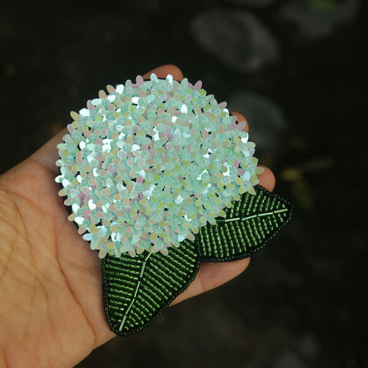 DIY 5pc/lot Handmade Sewing Flower Rhinestone Patches Beaded Embroidery Heart Patches for Clothes Applique parches Crafts Badges