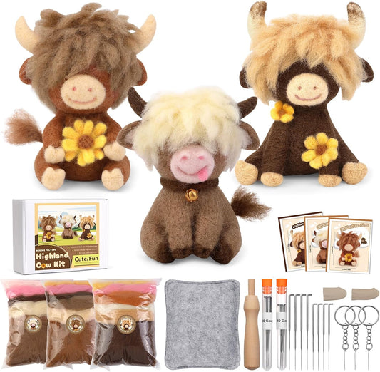 Yizzvb Needle Felting Kit, Wool Needle Felt Beginner Kits Felting Supplies