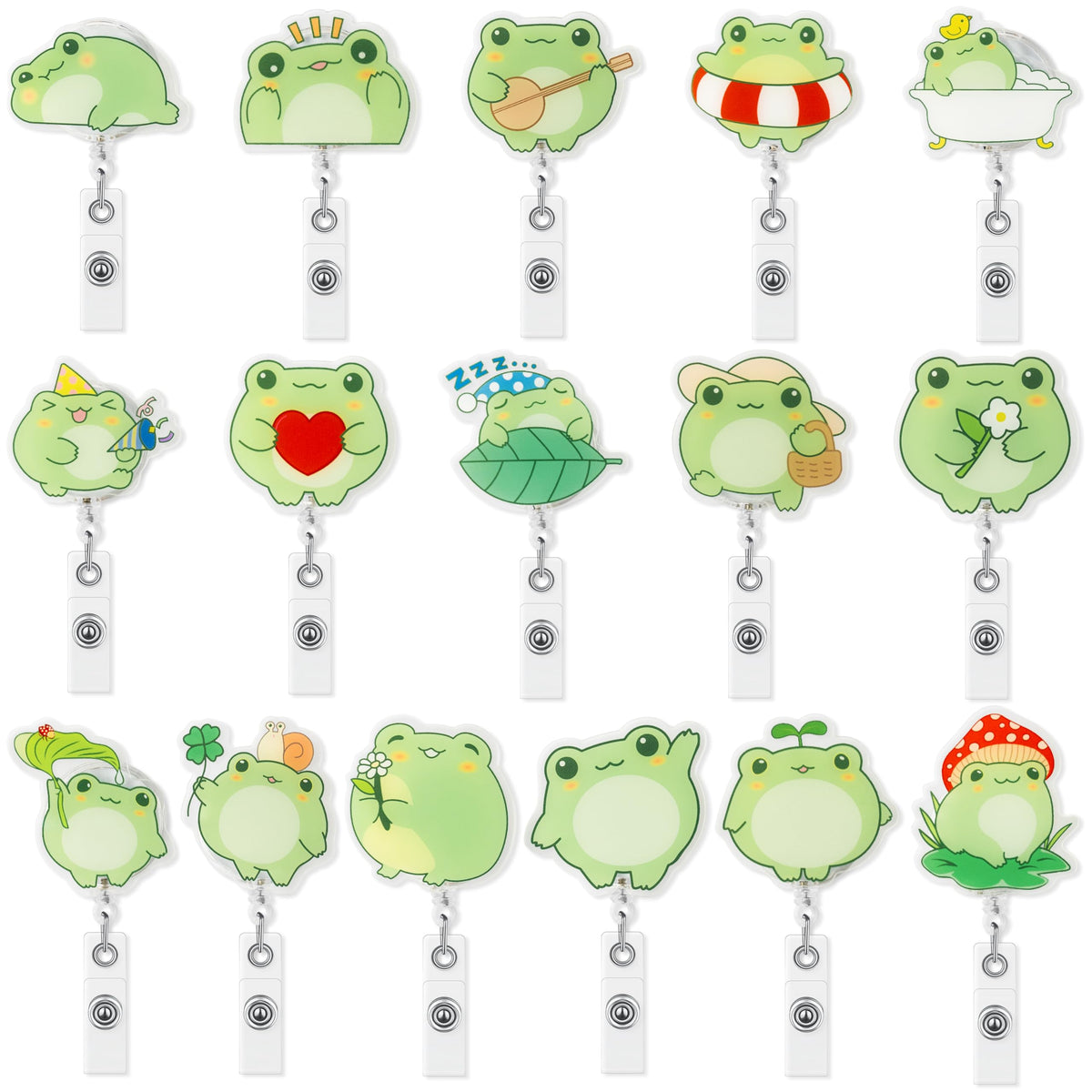 Eartim Cafecito Y Chisme Glitter Badge Reels Cute Coffee Name Tag Holders