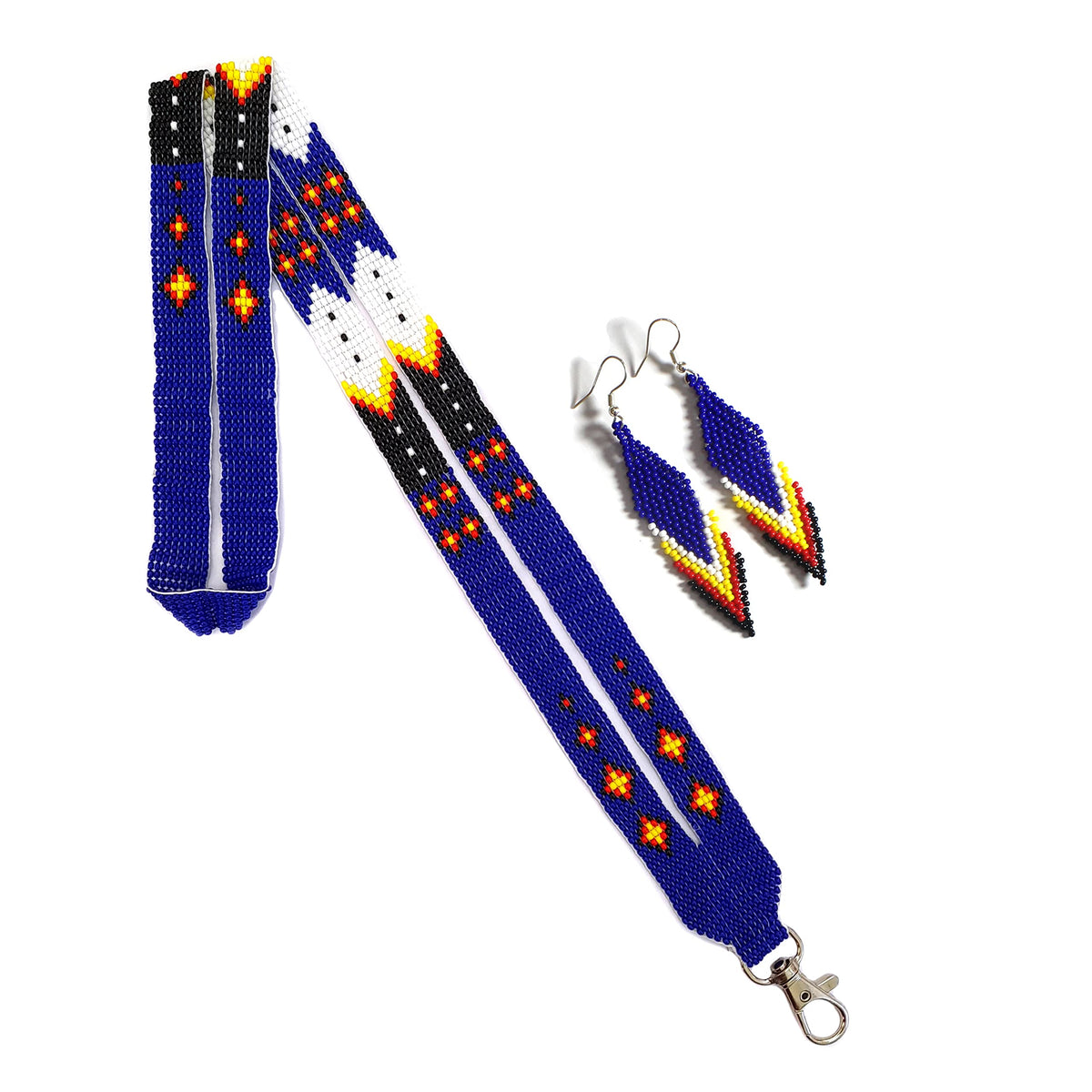 Handmade Native American style beaded badge ID card holder