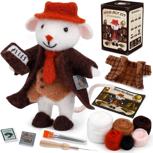 Mayboos Needle Felting Kit, Mouse Animal Needle Felting Beginner Kits